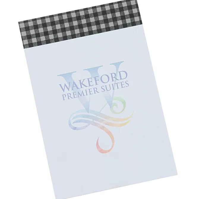 Souvenir Designer Notepad - 6 inches x 4 inches - 50 Sheet - Buffalo Plaid - 24 hr