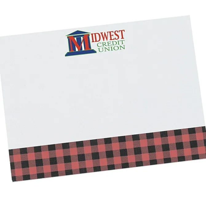 Souvenir Designer Sticky Note - 3” x 4” - Buffalo Plaid - 25 Sheet