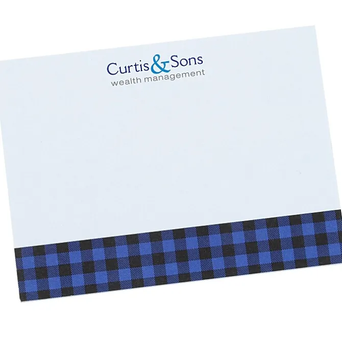 Souvenir Designer Sticky Note - 3” x 4” - Buffalo Plaid - 50 Sheet