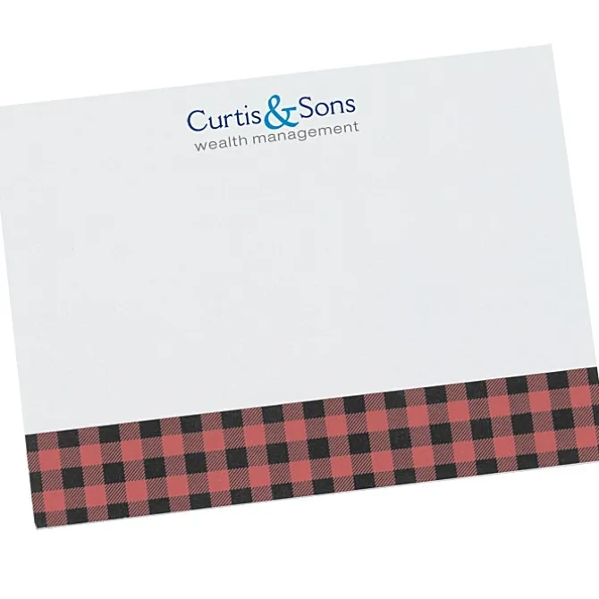 Souvenir Designer Sticky Note - 3” x 4” - Buffalo Plaid - 50 Sheet