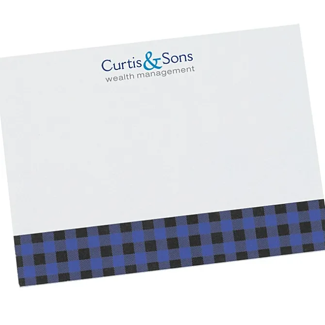 Souvenir Designer Sticky Note - 3” x 4” - Buffalo Plaid - 50 Sheet