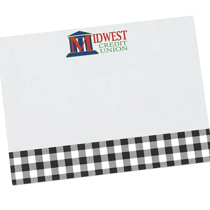 Souvenir Designer Sticky Note - 3” x 4” - Buffalo Plaid - 25 Sheet - 24 hr