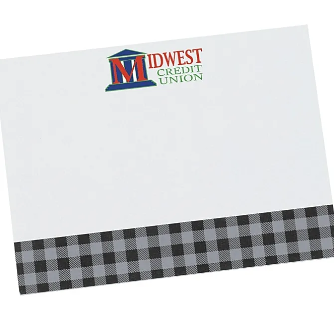 Souvenir Designer Sticky Note - 3” x 4” - Buffalo Plaid - 25 Sheet - 24 hr
