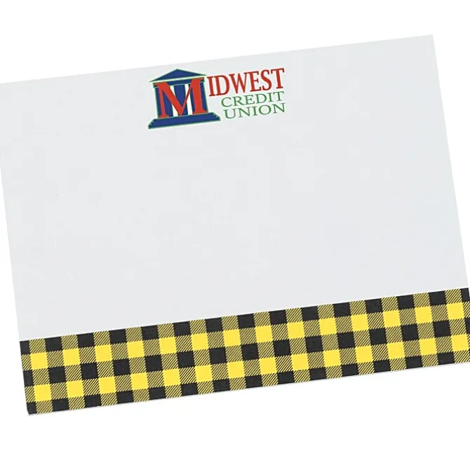 Souvenir Designer Sticky Note - 3” x 4” - Buffalo Plaid - 25 Sheet - 24 hr