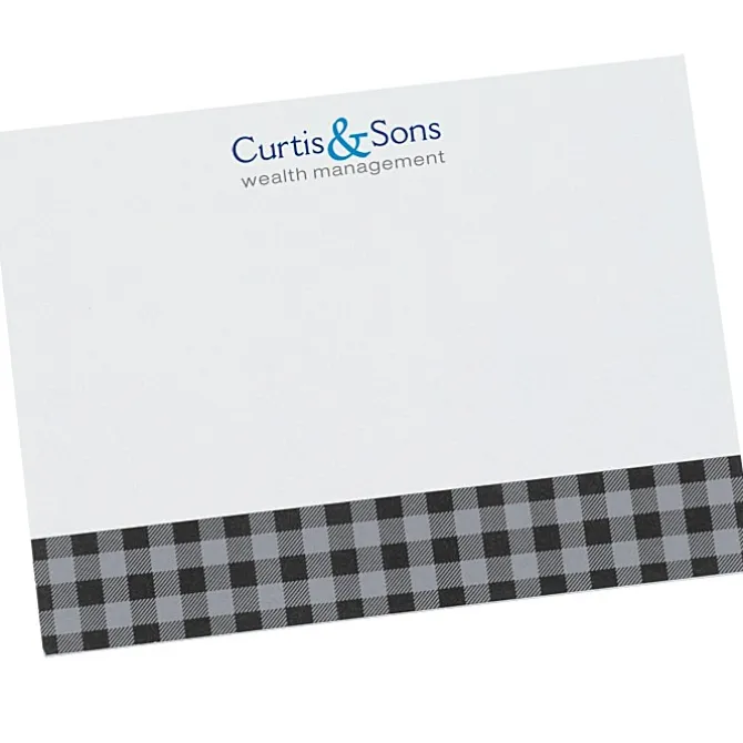 Souvenir Designer Sticky Note - 3” x 4” - Buffalo Plaid - 50 Sheet - 24 hr