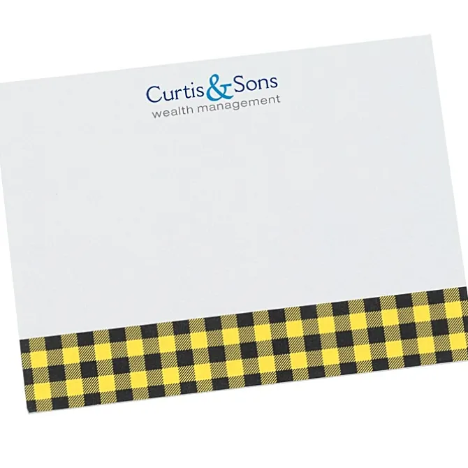 Souvenir Designer Sticky Note - 3” x 4” - Buffalo Plaid - 50 Sheet - 24 hr