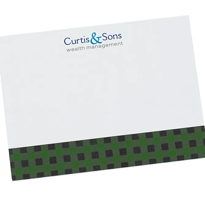 Souvenir Designer Sticky Note - 3” x 4” - Buffalo Plaid - 50 Sheet - 24 hr