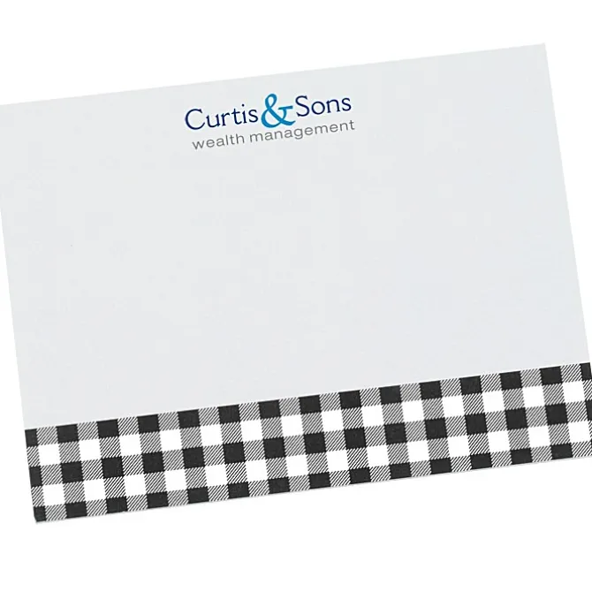 Souvenir Designer Sticky Note - 3” x 4” - Buffalo Plaid - 50 Sheet - 24 hr