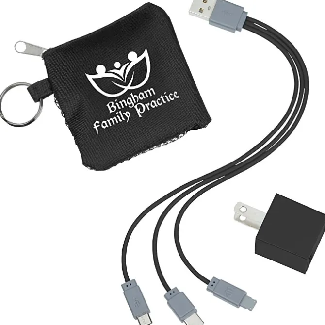 Sporty 3-in-1 Pouch with Wall Charger