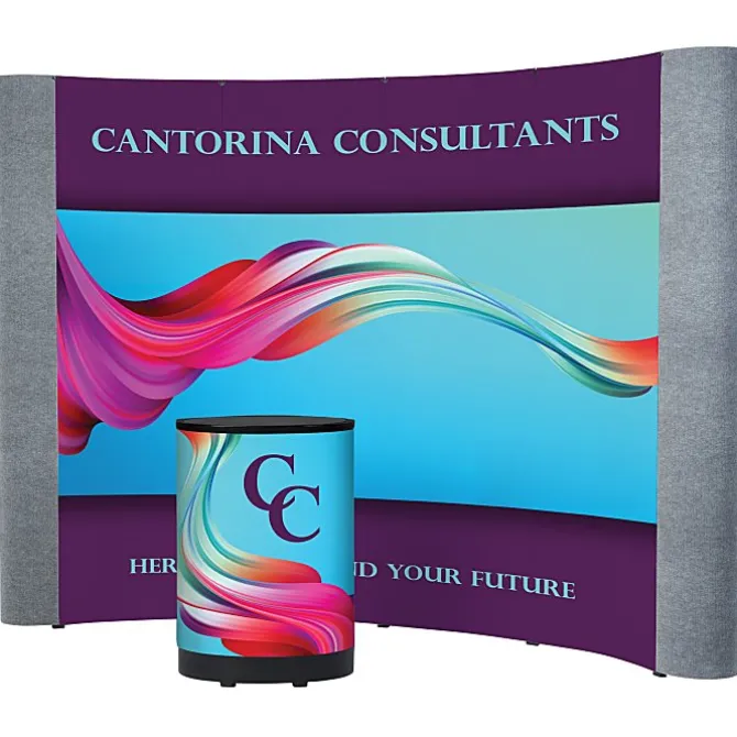 Standard Curved Floor Display - 10' - Mural Center