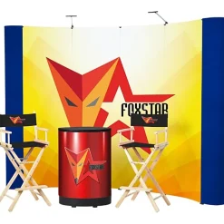 Standard Curved Floor Display - 10' Kit - Mural Center