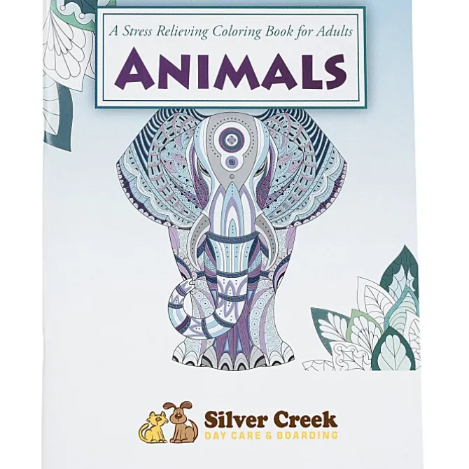 Stress Relieving Adult Coloring Book - Animals - Full Color