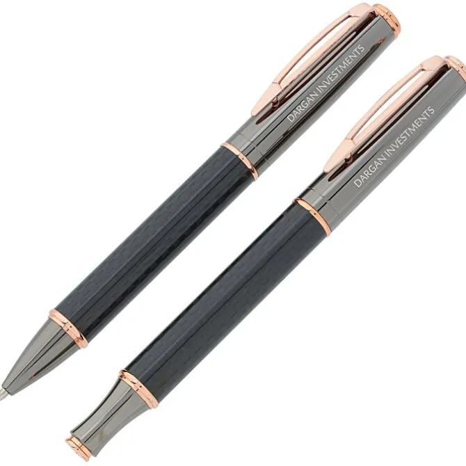 Sutton Twist Metal Pen & Rollerball Pen Set - 24 hr