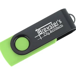 Swivel USB-C Drive - Black - 8GB