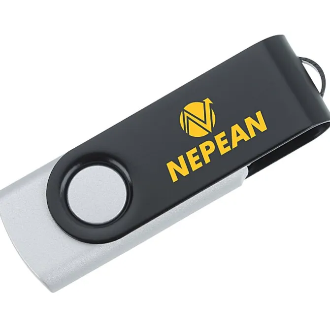 Swivel USB-C Drive - Black - 16GB