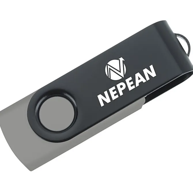 Swivel USB-C Drive - Black - 16GB