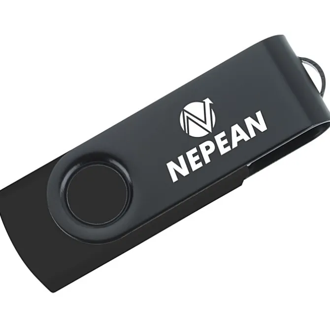 Swivel USB-C Drive - Black - 16GB