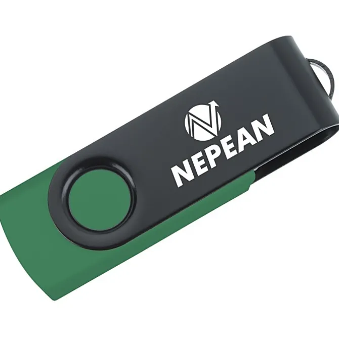 Swivel USB-C Drive - Black - 16GB