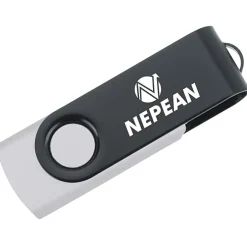 Swivel USB-C Drive - Black - 16GB