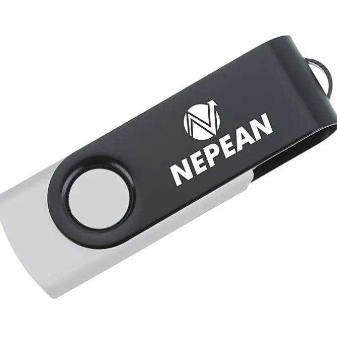 Swivel USB-C Drive - Black - 16GB