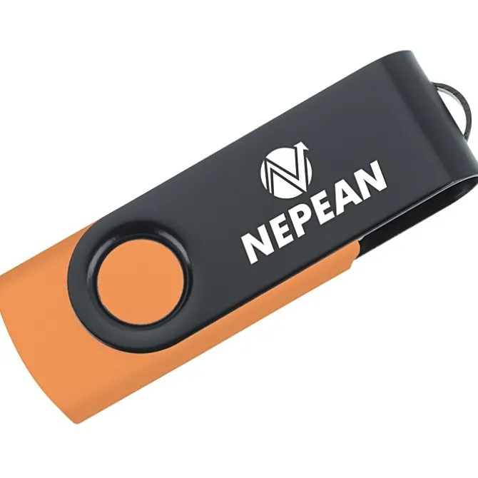 Swivel USB-C Drive - Black - 16GB
