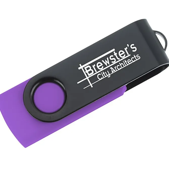Swivel USB-C Drive - Black - 8GB - 24 hr