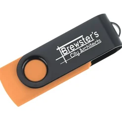 Swivel USB-C Drive - Black - 8GB - 24 hr