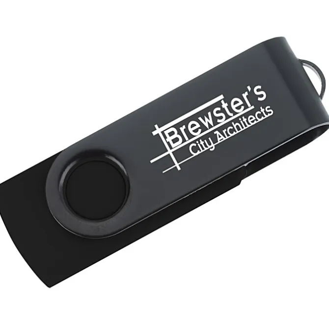 Swivel USB-C Drive - Black - 8GB - 24 hr