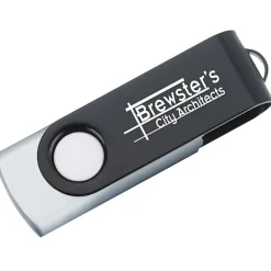 Swivel USB-C Drive - Black - 8GB - 24 hr