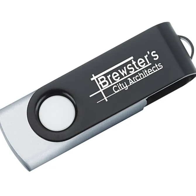 Swivel USB-C Drive - Black - 8GB - 24 hr