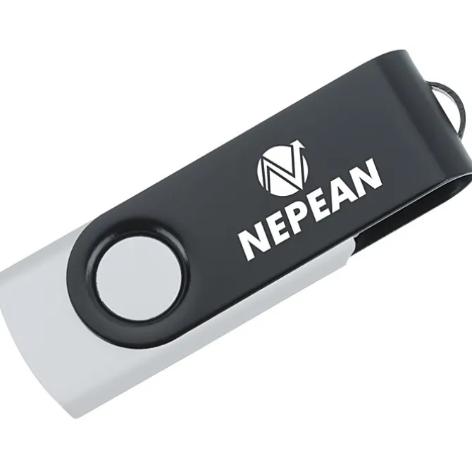 Swivel USB-C Drive - Black - 16GB - 24 hr