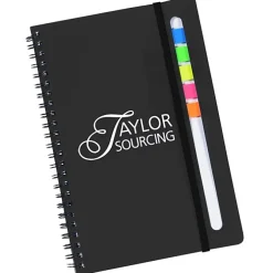 Sydney Spiral Notebook with Color Sticky Flags