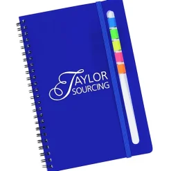 Sydney Spiral Notebook with Color Sticky Flags