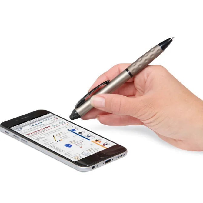 Tev Stylus Twist Pen - Metallic - Black