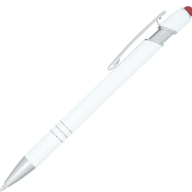 Textari Soft Touch Stylus Metal Pen - White - 24 hr