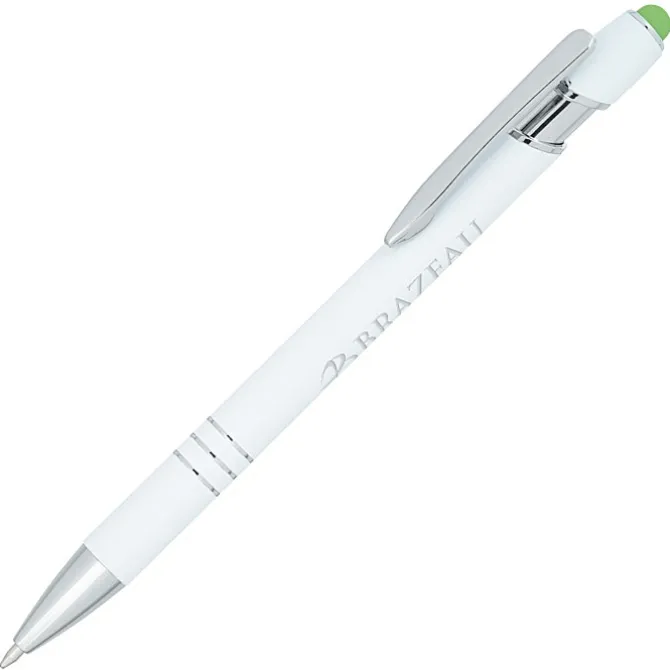 Textari Soft Touch Stylus Metal Pen - White - 24 hr