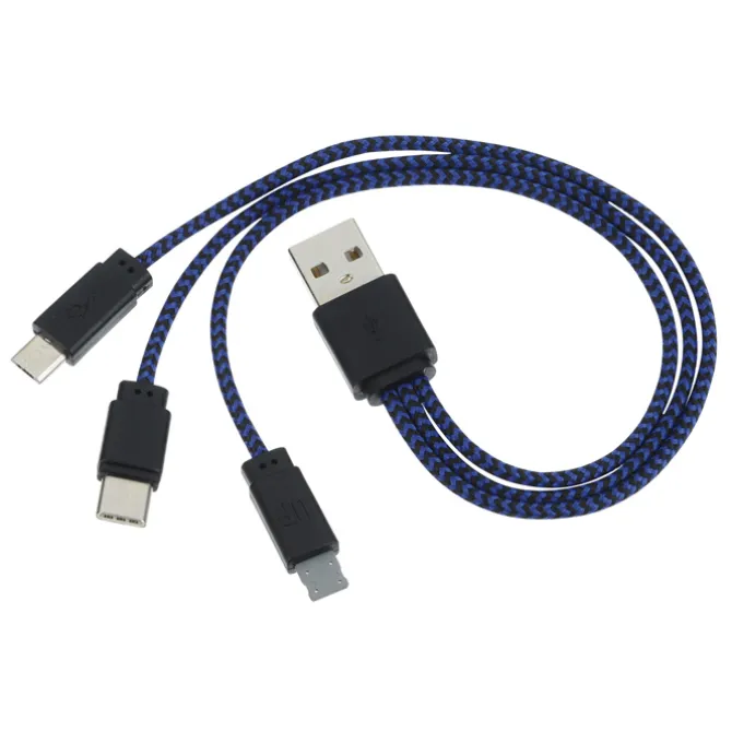 Textured 3-in-1 Charging Cable