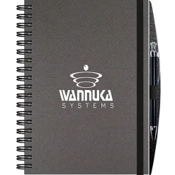 Textured Paperboard Journal with Pen- 10 inches x 7 inches - 100 sheet