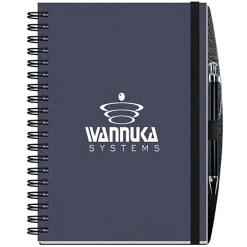 Textured Paperboard Journal with Pen- 10 inches x 7 inches - 100 sheet