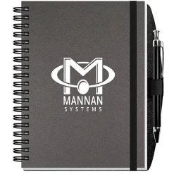 Textured Paperboard Journal with Pen - 7 inches x 5 inches - 50 sheet