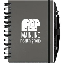Textured Paperboard Journal with Pen- 7 inches x 5 inches - 100 sheet