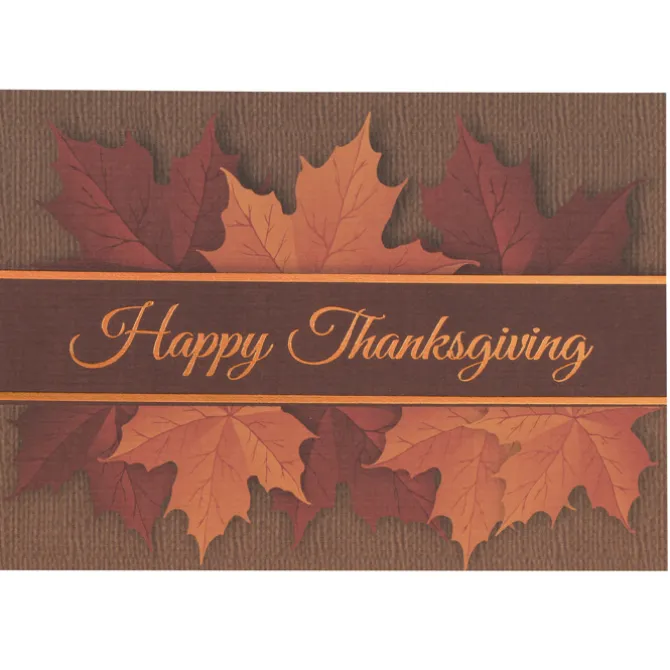 Thanksgiving Autumn Leaves Greeting Card