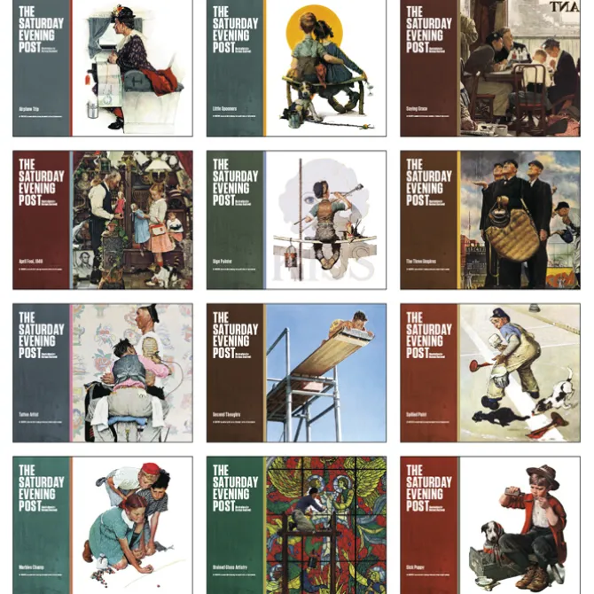 The Saturday Evening Post Norman Rockwell Calendar - Stapled