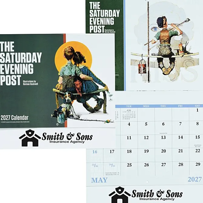 The Saturday Evening Post Norman Rockwell Calendar - Stapled