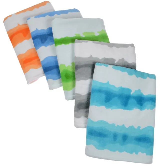 Tie-Dye Cabana Stripe Beach Towel
