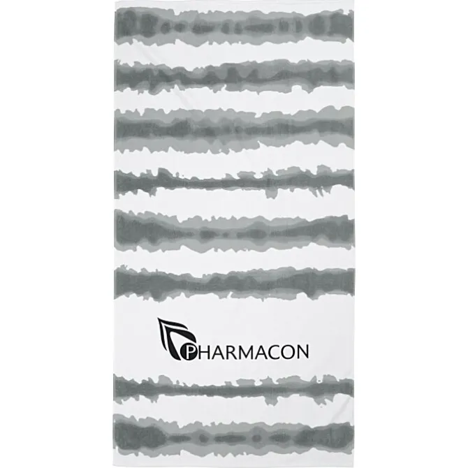 Tie-Dye Cabana Stripe Beach Towel