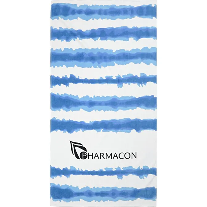 Tie-Dye Cabana Stripe Beach Towel