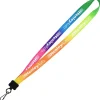 Tie-Dye Multicolor Lanyard - 3/4 inches - Metal Swivel Snap Hook