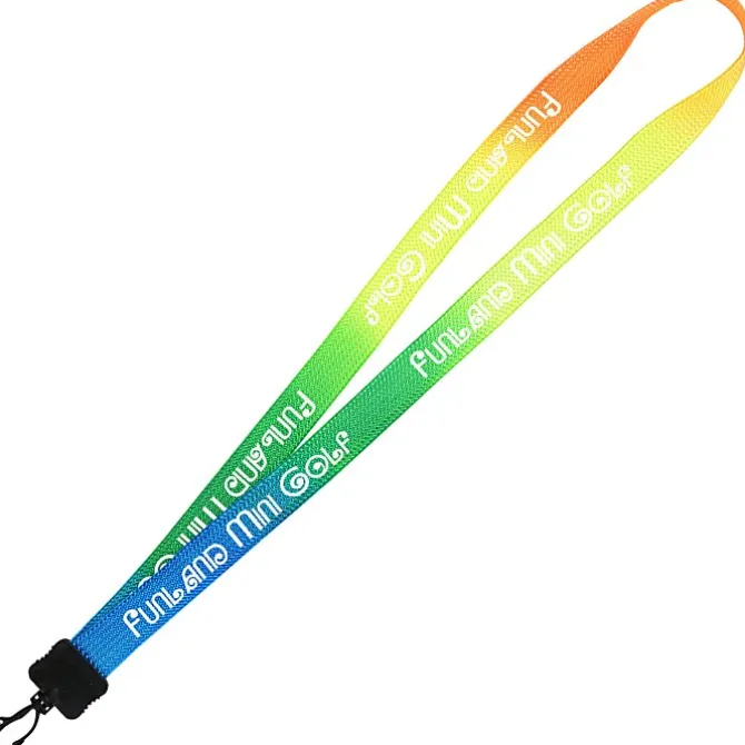 Tie-Dye Multicolor Lanyard - 3/4 inches - Plastic Swivel Snap Hook - 24 hr
