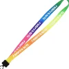 Tie-Dye Multicolor Lanyard - 3/4 inches - Plastic O-Ring - 24 hr